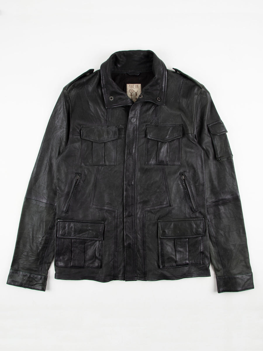 Pearly king leather on sale jacket